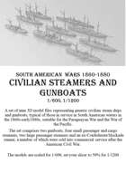 Civilian Steamers and Gunboats - 1/600