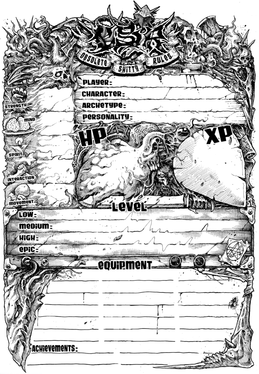 The True OSR – Character Sheet - Tin Hat Games | The True OSR ...