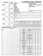 Classified Character Sheets and Sample PCs