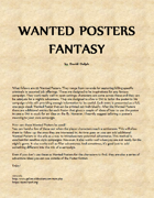 Wanted Posters - Fantasy