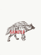 Hyena w/backpack: Stock Art
