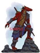 Dragonborn - Barbarian: Stock Art