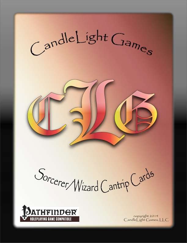 Sorcerer/Wizard Cantrip Cards - CandleLight Games, LLC | Sorcerer/Wizard Spell Cards | DriveThruRPG