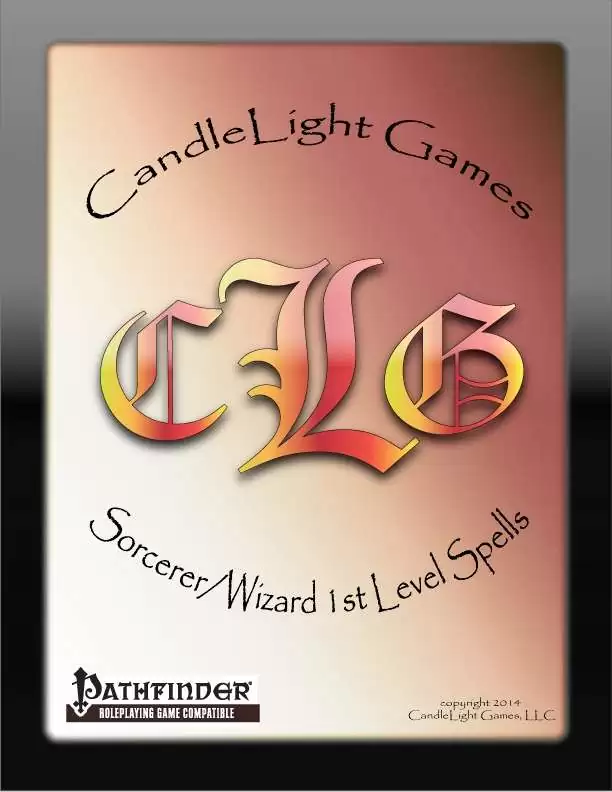 Sorcerer/Wizard 1st Level Spell Cards - CandleLight Games, LLC | Sorcerer/Wizard Spell Cards ...