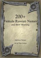 200+  Female Russian Names and Their Meaning