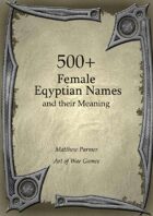500+  Female Eqyptian Names and Their Meaning