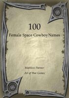 100 Female Space Cowboy Names