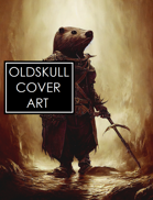 Oldskull Cover Art - DAMBRY THE BADGER - RPG Stock Art (AI Generated)