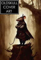 Oldskull Cover Art - SCURRINS THE MOUSE - RPG Stock Art (AI Generated)