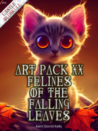Oldskull Art Pack XX: Felines of the Falling Leaves (AI Generated)