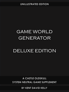 GAME WORLD GENERATOR - DELUXE EDITION - Unillustrated Edition