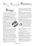 The King's Ransom: Rings