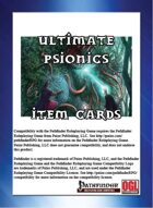 Ultimate Psionics Item Cards