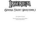 Ingenium - General Talents Sourcebook