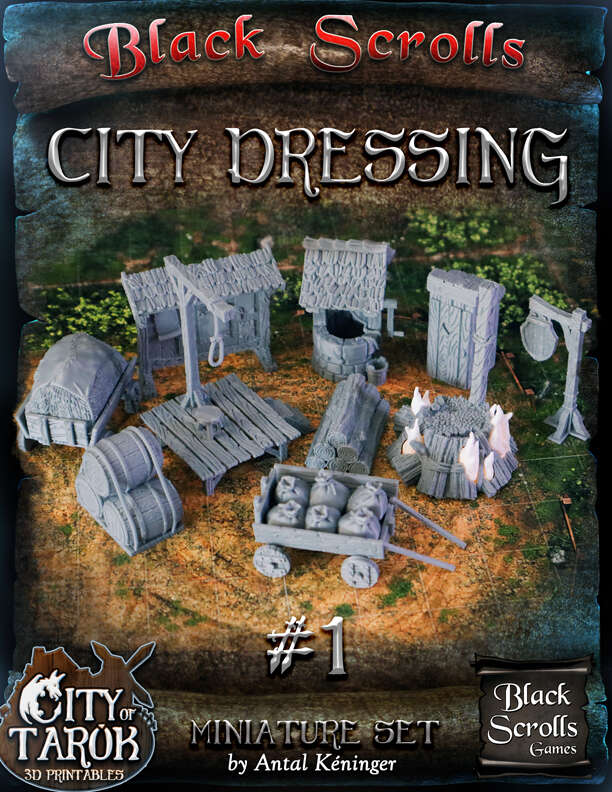 [3D] City of Tarok: City Dressing #1 - Outer items - Black Scrolls ...