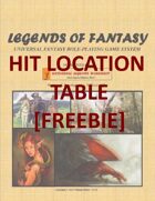 Legends of Fantasy- Hit Location Table