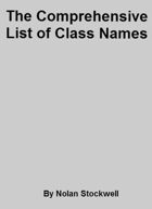 The Comprehensive List of Class Names