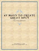 47 Ways to Create Great NPCs for Your Campaigns