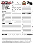 Secret Agents of CROSS Character Sheet (Savage Worlds Deluxe Explorer's Edition)