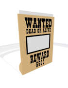 Wanted Poster Name Plate with OpenLOCK Base