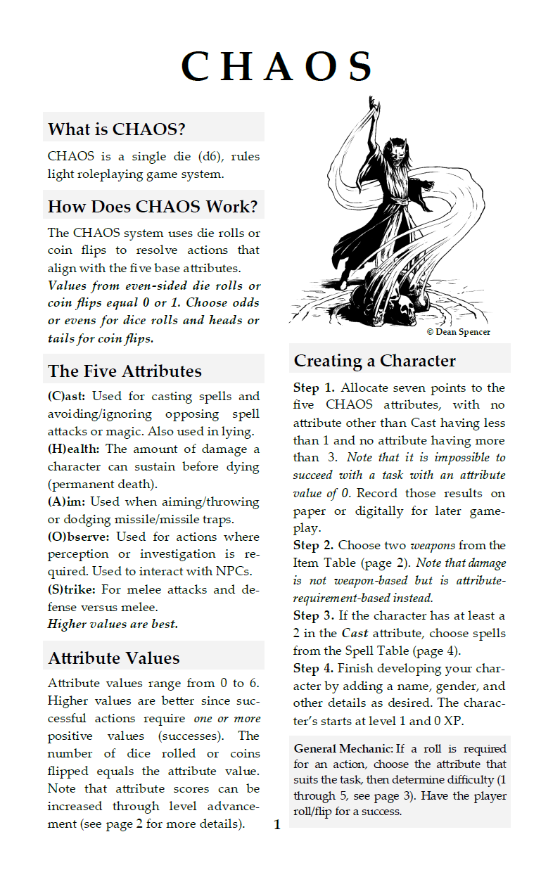 CHAOS - the RPG