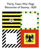Thirty Years War Flags: Saxon Militia 1620