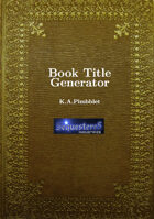 Book Title Generator