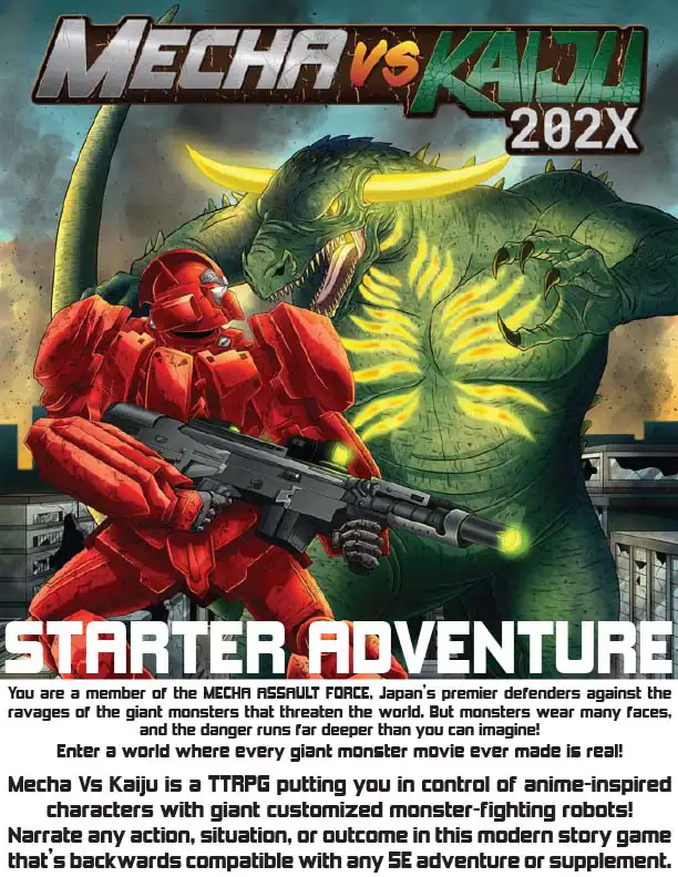 Mecha Vs Kaiju 202X Starter Adventure: A 5E Narrative Hybrid