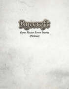 Ryecroft: GM Screen Inserts