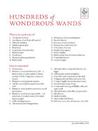 Hundreds of Wonderous Wands