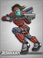 JEStockArt - SciFi - Armored Female Shock Trooper - CNB