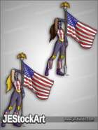 JEStockArt - Supers - Patriotic Woman with Flag - CNB