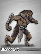 JEStockArt - Fantasy - Tribal Werewolf with Bone Armor - CNB