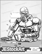 JEStockArt - SciFi - Mercenary Cyborg Gambling - LNB