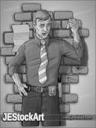 JEStockArt - Modern - Middle Aged Detective with Evidence  - GNB