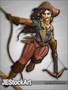 JEStockArt - Fantasy - Female Pirate with Skull Face Paint - CNB
