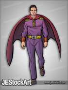 JEStockArt - Supers - Caped Gentleman in Purple Attire - CNB