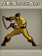JEStockArt - Supers - Martial Artist With Collapsible Staff - CNB