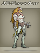 JEStockArt - SciFi - Cyberwoman With Retractable Sword - CNB