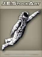 JEStockArt - Modern - Astronaut Reaching Upward - INB
