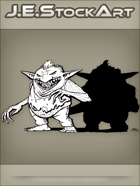 JEStockArt - Fantasy - Fat Goblin With Wicked Grin And Shadow - LNB