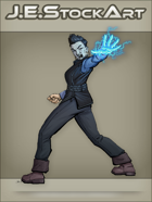 JEStockArt - Supers - Asian Woman With Electric Powers - CNB