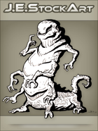 JEStockArt - Fantasy - MultiArmed Slug Lizard With Silly Grin - LNB