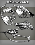 JEStockArt - Items - Assorted Powered Guns 2020A - Bundle