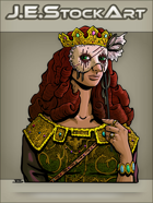 JEStockArt - Fantasy - Noble Woman With Creepy Mask - CNB