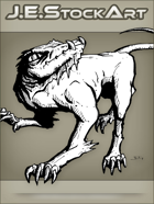 JEStockArt - Fantasy - Rat Dog With Claws And Frilled Throat - INB
