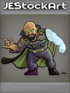 JEStockArt - Supers - Short Mage In Cape With Mystic Arm - CNB