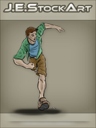 JEStockArt - Modern - Running Boy with Shorts - CNB