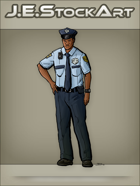 JEStockArt - Modern - African American Police Officer With Hand On Hip - CNB