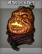 JEStockArt - Fantasy - Pumpkin Head Laughing With Noose Tie And Scarf - CNB